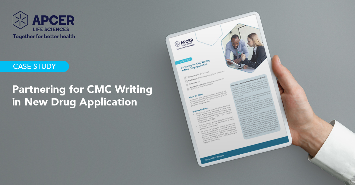 Partnering for CMC Writing in New Drug Application APCER Life Sciences